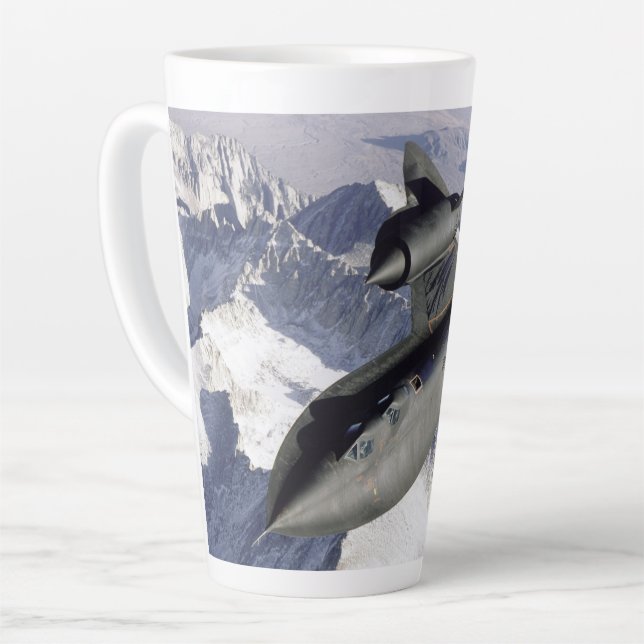 Caneca De Café Latte Lockheed SR-71B Blackbird (Ângulo esquerdo)