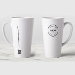Caneca De Café Latte Logotipo comercial fornecido simples Código QR per<br><div class="desc">Promova sua marca com este logotipo simples de empresa Logotipo QR de código personalizado Latte Mug. Perfeito para presentes corporativos, presentes, presentes de Feriado ou mercadoria de promocional, esta caneca de café apresenta o logotipo de sua empresa personalizada e um código de QR digitalizável, fazer fácil para os clientes se...</div>