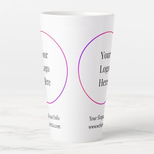 Caneca De Café Latte Logotipo comercial | Modern Company Modelo (Frente)
