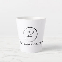 Caneca De Café Latte Logotipo da assinatura de coaching de Russ Yeager