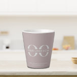 Caneca De Café Latte Logotipo da empresa empresarial pequeno<br><div class="desc">Um simples rosa poeirento personalizado e modelo de negócios em um estilo moderno minimalista que pode ser facilmente atualizado com o logotipo e o texto de sua empresa. Projetado com uma imagem de banner de logotipo horizontal (2560 x 1440 px), você pode personalizar alterando o texto e a imagem usando...</div>