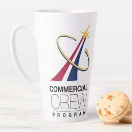 Caneca De Café Latte Logotipo do Programa de Tripulação Comercial NASA