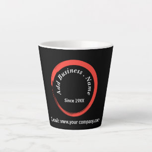 Caneca De Café Latte logotipo empresarial minimalista limpo simples cor