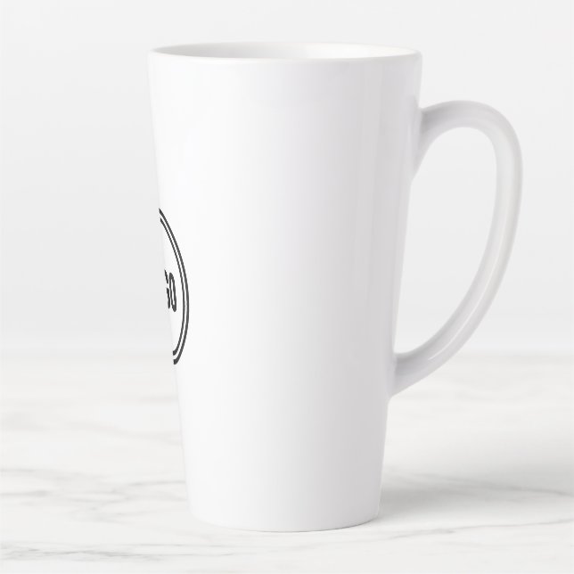 Caneca De Café Latte Logotipo personalizado (Direita)