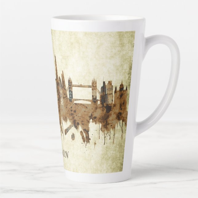 Caneca De Café Latte London England Cityscape (Direita)