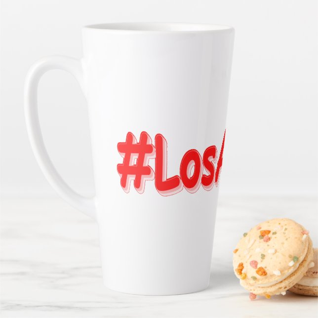Caneca De Café Latte "#Los Angeles" Design. Comprar Agora (In Situ)