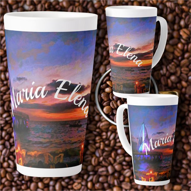 Caneca De Café Latte Los Muertos Pier 1182 (Criador carregado)