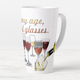 Caneca De Café Latte Louça para vinho da SlipperyJoe com trocadilho atr