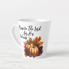 Caneca De Café Latte Louvado Seja o Senhor