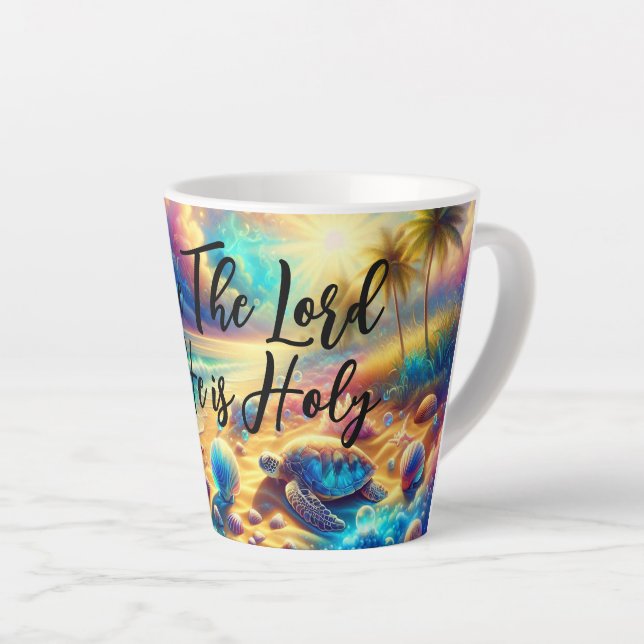 Caneca De Café Latte Louvado Senhor (Ângulo direito)