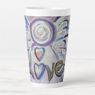 Caneca De Café Latte Love Angel Word Art Custom Latg Cup