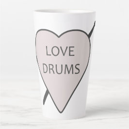 Caneca De Café Latte Love Drums Mug