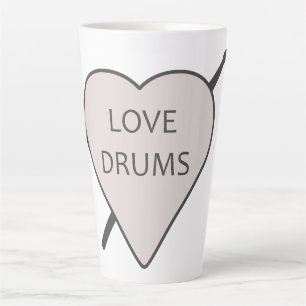Caneca De Café Latte Love Drums Mug
