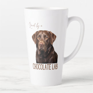 Caneca De Café Latte Loved By A Chocolate Lab Labrador Dog Lover