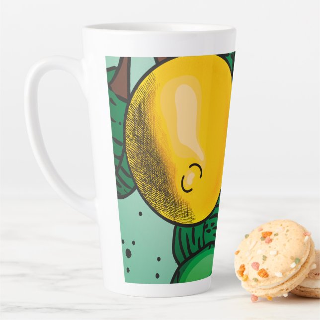 Caneca De Café Latte Lovely Lemons Latte Mug (In Situ)