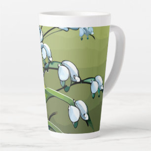 Caneca De Café Latte Lovely Lily: Dança Delicada da Serenidade Springti