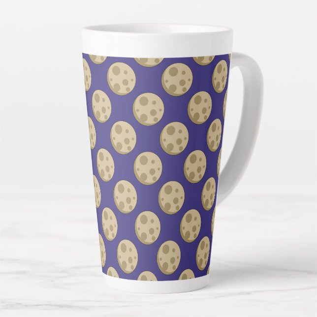 Caneca De Café Latte Lua cheia (Ângulo direito)