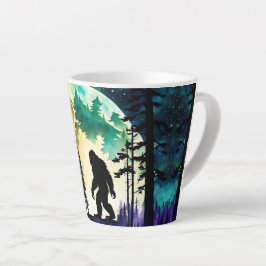 Caneca De Café Latte Lua de Cheio Sasquatch