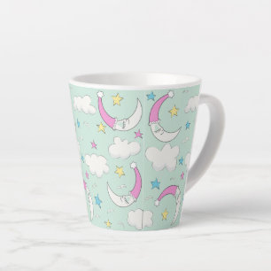 Caneca De Café Latte Lua Dormindo