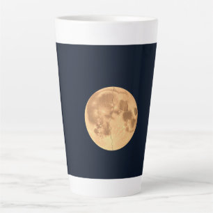 Caneca De Café Latte Lua Rachada