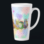 Caneca De Café Latte Lucky Charms<br><div class="desc">The Lucky Charms they are a group of very lucky and cute Friends of Animals a rabbit,  penguin,  capybara,  duck,  fox,  koala and elephant with beautiful and colorful patterns spreading luck as they go along the road of happy life journey.</div>