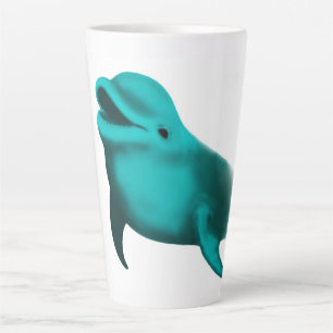 Caneca De Café Latte Lucky Dolphin