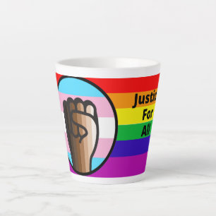 Caneca De Café Latte Luta contra a injustiça e igualdade