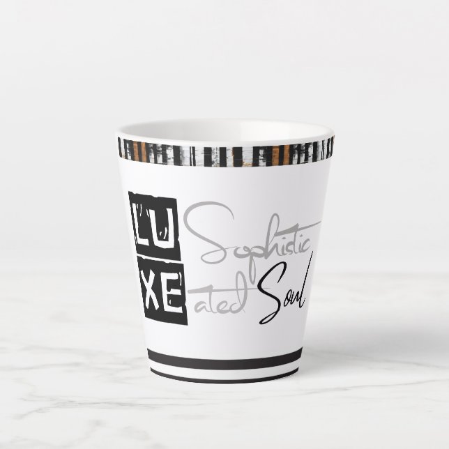 Caneca De Café Latte LUXE Alma Sofisticada (Frente)