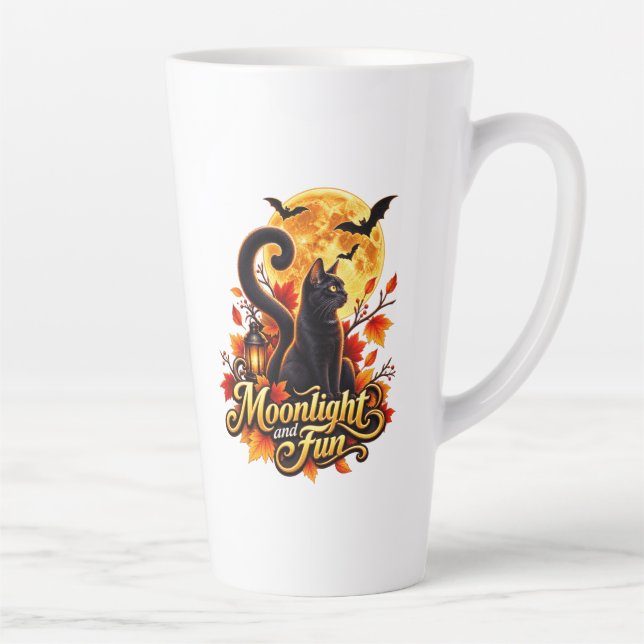 Caneca De Café Latte Luz do Luar & Diversão (Direita)