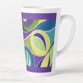 Caneca De Café Latte Luz Roxa