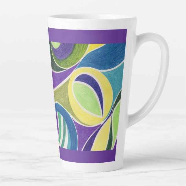 Caneca De Café Latte Luz Roxa (Direita)