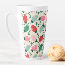 Caneca De Café Latte Luzes Retro Glow