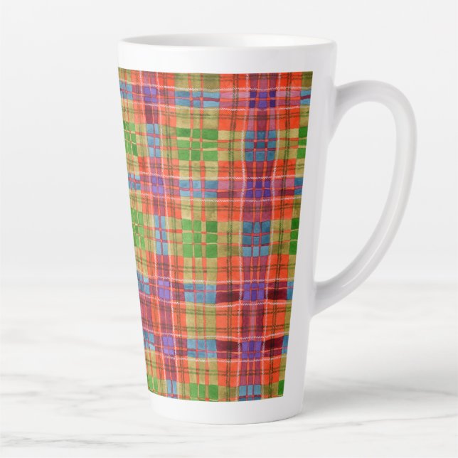 Caneca De Café Latte MAC RAE TARTAN Tall Latte Mug (Direita)