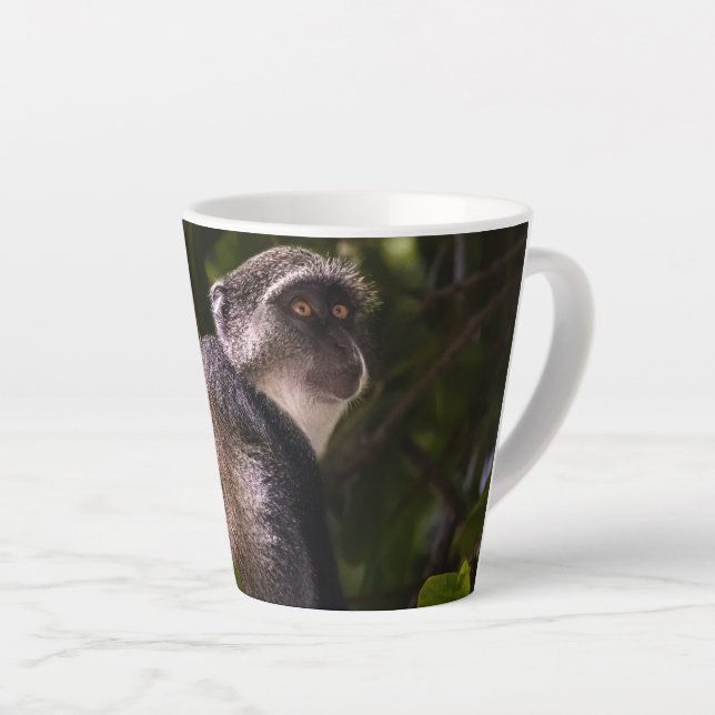 Caneca De Café Latte Macaco azul, Zanzibar (Ângulo direito)