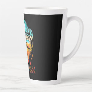 Caneca De Café Latte Macaco Trocado Retro