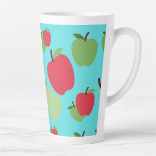 Caneca De Café Latte maçãs e peras