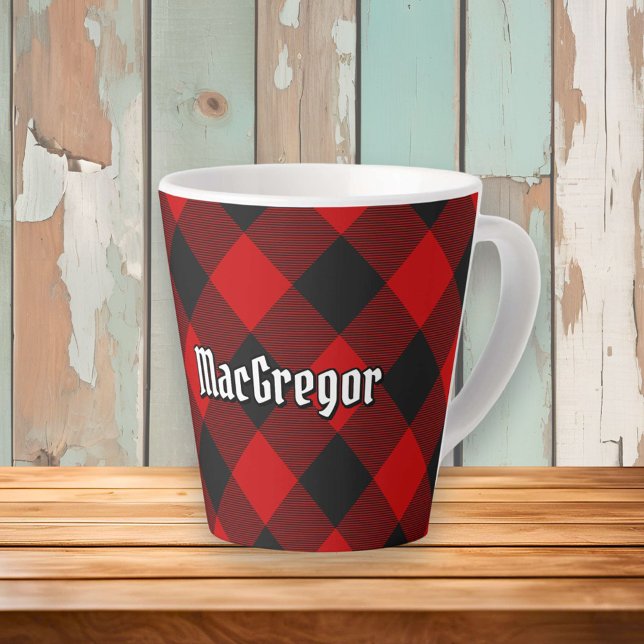Caneca De Café Latte MacGregor Rob Roy Tartan Latte Mug (Criador carregado)