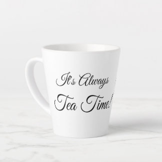 Caneca De Café Latte Mad Hatter - É sempre tempo de chá