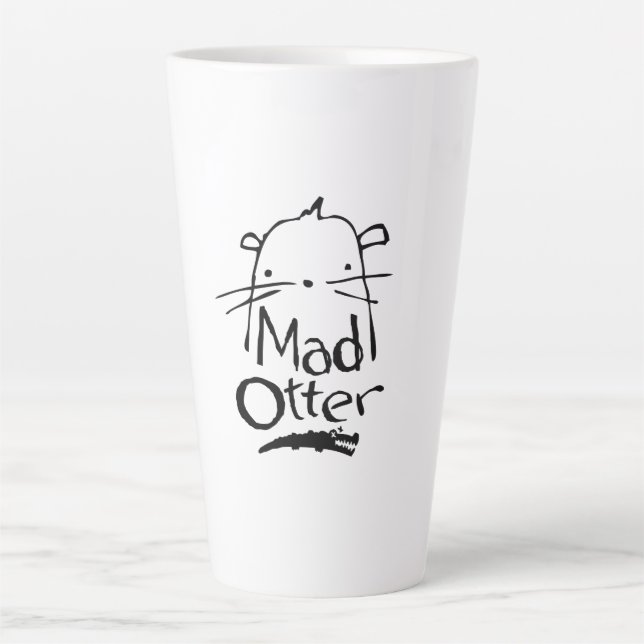 Caneca De Café Latte Mad Otter (Frente)