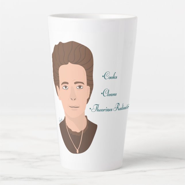Caneca De Café Latte Madame Curie (Frente)
