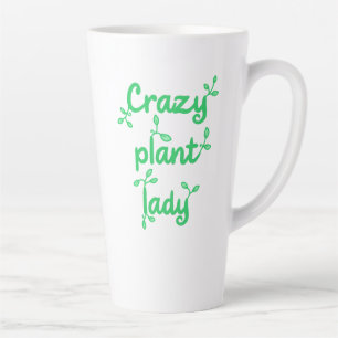 Caneca De Café Latte Madame Latte Mug, uma planta louca