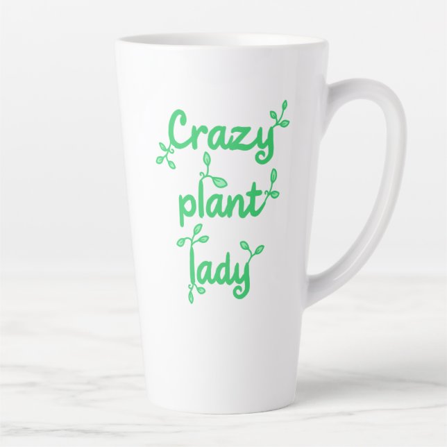 Caneca De Café Latte Madame Latte Mug, uma planta louca (Direita)