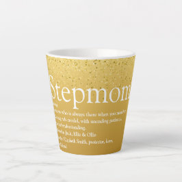Caneca De Café Latte Madrasta Definição Brilho Dourado