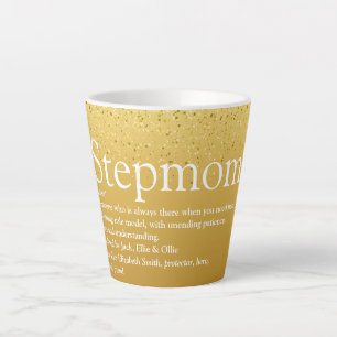 Caneca De Café Latte Madrasta Definição Brilho Dourado