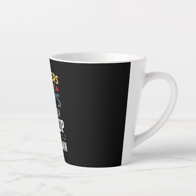 Caneca De Café Latte Madre Art | Mães de garotinhos (Direita)