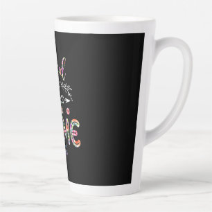 Caneca De Café Latte Mãe Abençoada Por Ser Chamada Mãe E Flor Memorial
