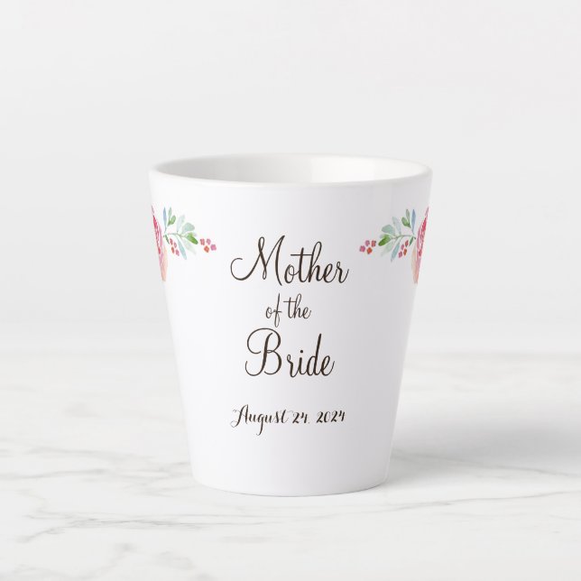 Caneca De Café Latte Mãe da noiva Mug (Frente)