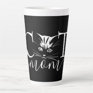 Caneca De Café Latte Mãe de gato