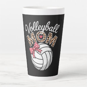 Caneca De Café Latte Mãe de Voleibol