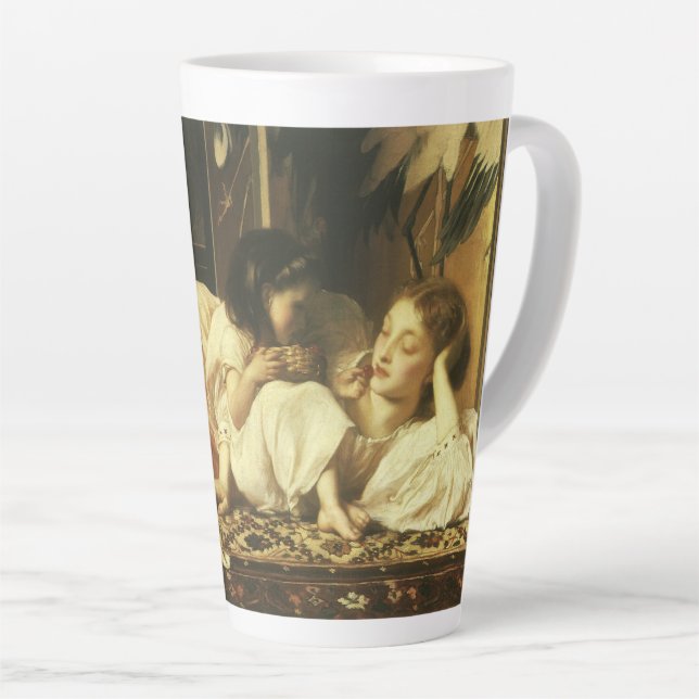 Caneca De Café Latte Mãe e Criança (também conhecida por Cherries) por  (Ângulo direito)